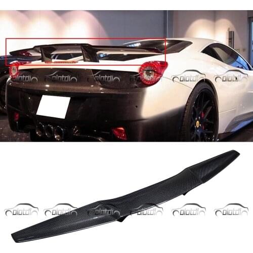 Real Carbon Fiber Rear Trunk Spoiler Lip Splitter For Ferrari 458 Italia Spider 2-Door 11-13