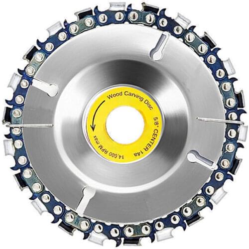 100mm 22Tooth Grinding Machine Woodworking Disc Grooving Machine Chains Disc Wood Carving Cutting for Type100 115 Angle Grinder