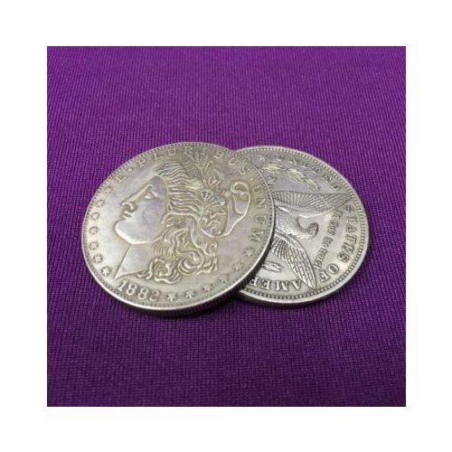 Super Copper flipper coin Butterfly Coin and Money Magic, Magic Trick Coin (made of Morgan coins) magic props