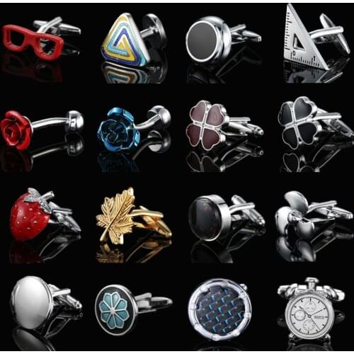High quality enamel spray painting pattern Cufflinks fashion mens French shirt Cufflinks wholesale / retail