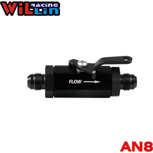 WILLIN - AN8 - 8 AN AN08 Shut Off Valve Fitting Aluminum Shut Off Valve Adapter WLPV72-08