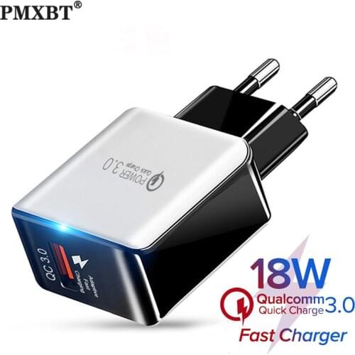 18W Quick Charge 3.0 Fast Charger For Samsung S10 S9 S8 Plus Xiaomi 8 9 Redmi Note 7 Pro QC3.0 Wall Mobile Phone Charge Adapter