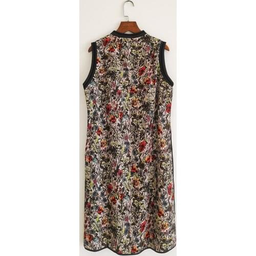 Tank Runway Fashion Summer 2021 High Quality WomenS Sleeveless Floral Print Holiday Beach Mini Dress