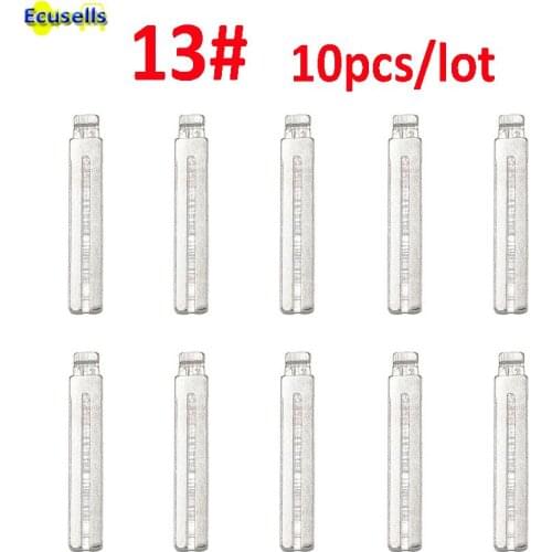 10pcs/lot Middle Slot NO.13 flip uncut blank Key Blade 13# For CROWN REIZ(2008) For IX35 Verna HY20-PT TOY40 Toy48FH