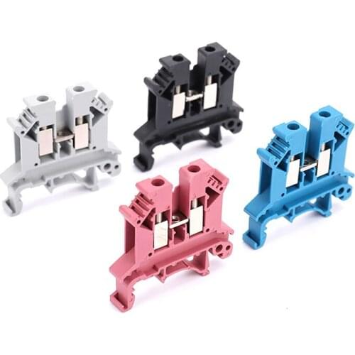 10pcs UK-2.5B 2.5mm 2 DIN Rail Universal Combination Terminal Blocks Screw Type New