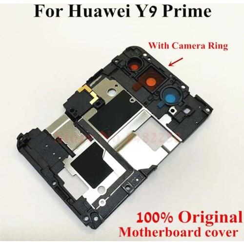 100% Motherboard Cover For Huawei Y9 Prime 2019 Mainboard Cover Case With Back Camera Ring Frame Replacement parts