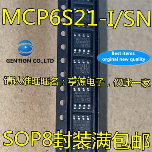 10Pcs MCP6S21 MCP6S21-I/SN SOP-8 in stock 100% new and original