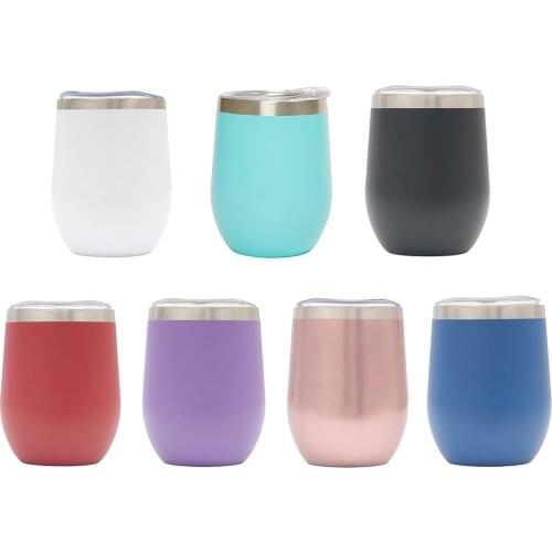 12oz Stainless Steel Tumbler Mug Wine Beer Juice Water Mug Children Eggshell Shape Vacuum Cup Insulated Cup Coffee Mug