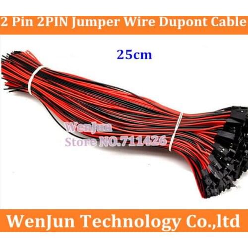 2000PCS DHL/EMS Free Shipping 2 Pin 2PIN Female Jumper Wire Dupont Cable 2.54mm distance 22AWG Wire