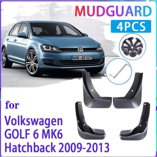 4 PCS Car MudFlaps for Volkswagen VW Golf 6 Mk6 2009~2013 Hatchback Mudguard Splash Guards Fender Auto Accessories
