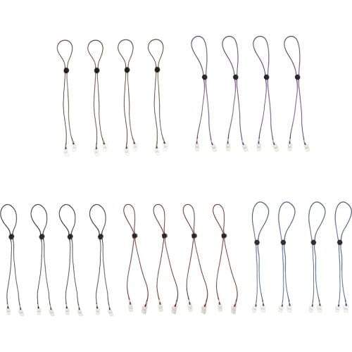 4 Pcs Bib Clips Napkin Holder Chain Long Lanyard Neck Strap Napkin Clip Towel Apron Bibs Chain for Elderly Adult