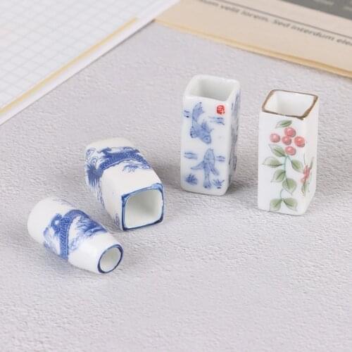4 Style 1:12 Dollhouse Miniature Ceramics Chopsticks Tube Model Kitchen Accessories Toys