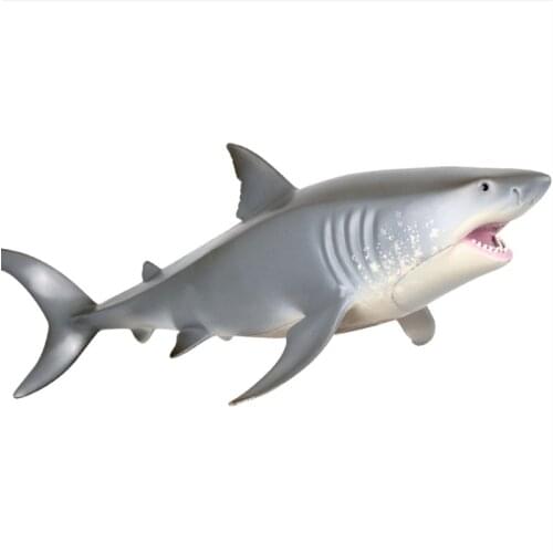 Great White Sea Life Shark Megalodon Tiger Shark Ocean Animal Figure Collector Toy Gift Education Teaching