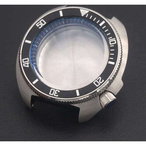 Stainless Steel Silver Watch Case Fit Seiko SKX007 SKX009 Sapphire Glass For NH35 NH36 Automatic Movement Water Resistance Case