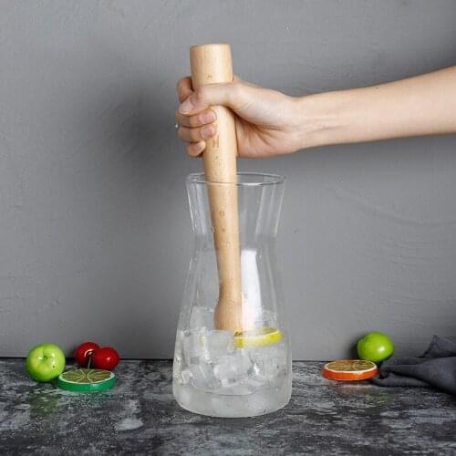 Wood Wine Tools Ice Cocktail Swizzle Stick Fruit Muddle Pestle Popsicle Sticks Crushed Ice Hammer Bar Tools