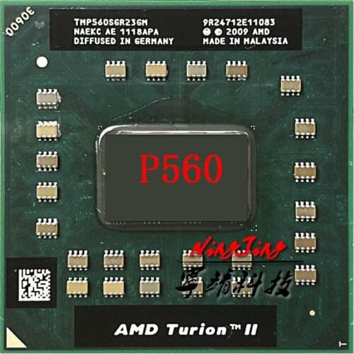AMD Turion II Dual-Core Mobile P560 2.5 GHz Dual-Core Dual-Thread CPU Processor TMP560SGR23GM Socket S1