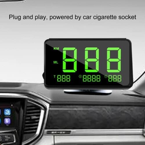 GPS Speedometer Large Screen Speeding Alarm System ABS Digital Auto Odometer for Car 10.5cm x 6.05cm x 1.66cm