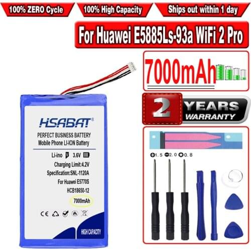 HSABAT 7000mAh HCB18650-12 Battery for Huawei E5730 E5730s E5730s-2 HCB18650-12 Wifi