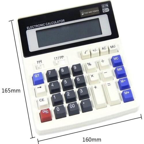 50PCS/LOT Hot Sale Big Buttons Office Calculator Large Computer Keys Muti-function Computer Battery Calculator