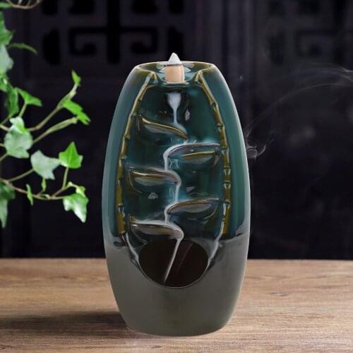 For Home Office Teahouse Use Home Decor Ceramic Incense Holder Backflow Incense Burner Mixed Incense Cones