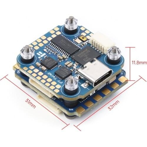 20mm IFlight SucceX-D Mini F7 TwinG Stack 2-6S Mini F722 Flight Controller& BLheli_32 40A 4in1 ESC for FPV Air Unit Racing Drone