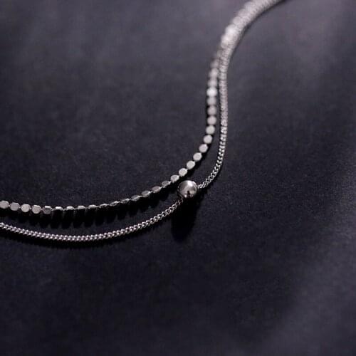 Fashion Jewelry Chain Bracelets Disc Double Layer Simple Hot Selling Silvery Plating Metal Bracelet Party Gifts For Ladies