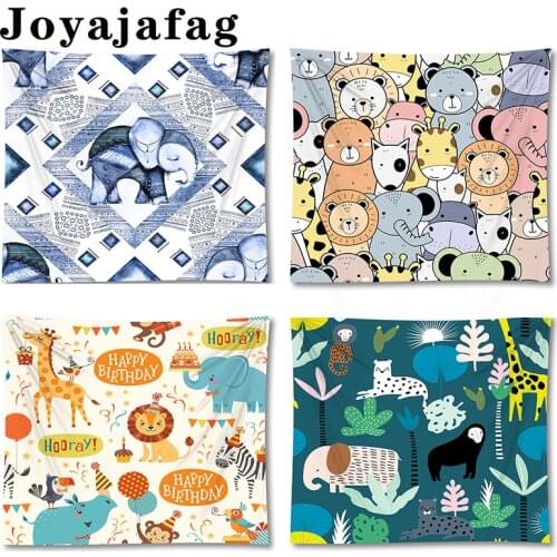 Cartoon Cute Animal Design Tapestry Art Blanket Window Wall Curtains Hanging In The Bedroom Living Room Large Size Table Cover