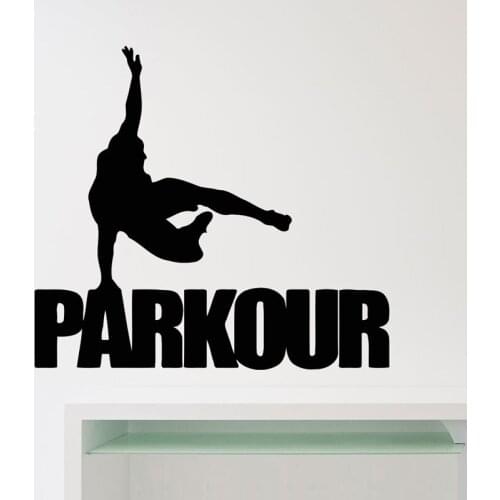 Parkour Wall Stickers Street Traceur Sport Vinyl Decal Home Nursery Room Living Room Art Decor Poster Quotes YY43