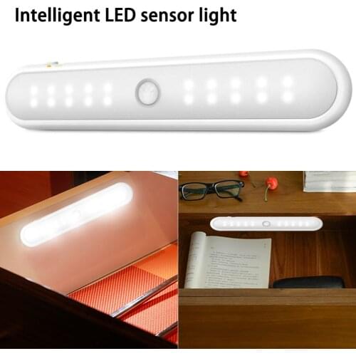 20LED Under Cabinet Light PIR Infrared Motion Sensor Night Light Closet Wardrobe Kitchen Bedroom Night Lamp Battery Power
