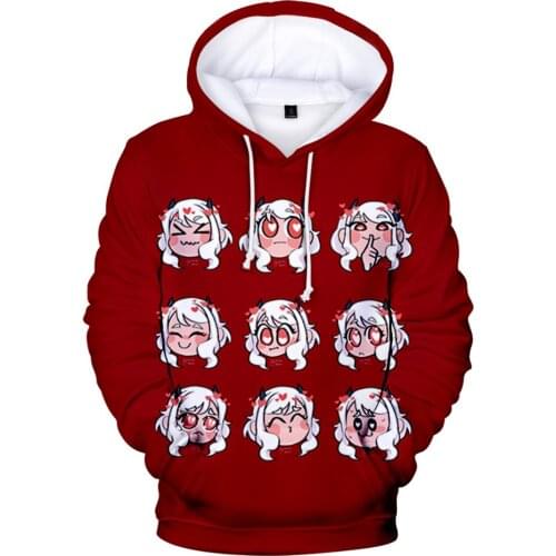 New pop WAWNI Helltaker Hoodie Sweatshirt Harajuku Fashion 3D Man Women Casual Polyester Pullover Hot Pop Game sportswear