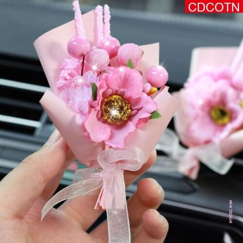 DIY Car Air Freshener Handmade Bouquet Car Air Conditioning Outlet Perfume Clip Auto Decoration Ornaments Car Fragrance Diffuser