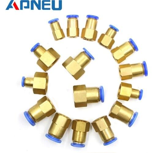 Pneumatic Quick Connector Air Fitting For 4 6 8 10 12mm Hose Tube Pipe 1/8" 3/8" 1/2" 1/4" BSP Female Thread Brass