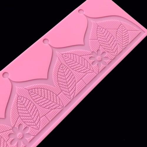 Minsunbak Crown Silicone Lace Mat Flower And Leaf Shaped Cake Decorating Tools Fondant Mold Sugarcraft