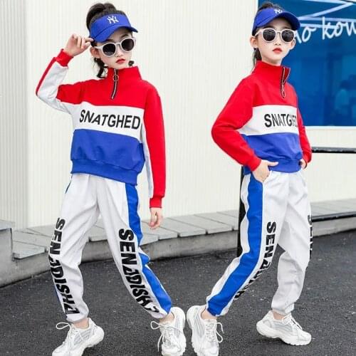 Girls Clothes Set Kids Spring Autumn Jogging Tracksuits Baby Girls Letter Top+Pants Sports Suit Children Clothing Set 10 12 year
