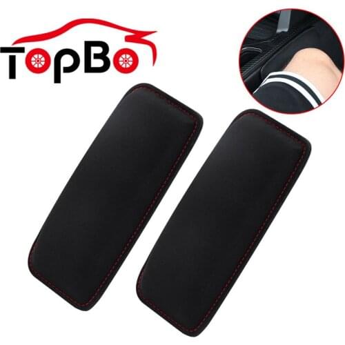 Universal Comfortable Auto Interior Suede Leather Knee Pad Pillow Pad Accessories Car Elastic Cushion Memory Foam Leg Pad