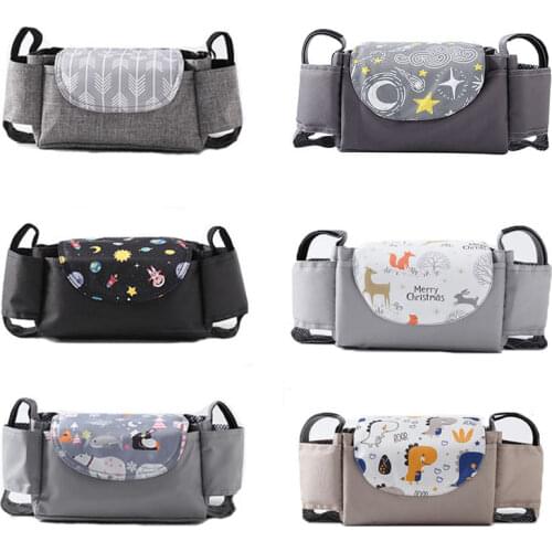 Universal Buggy Baby Pram Organizer Bottle Holder Multipurpose Baby Stroller Accessory Stroller Caddy Storage Bag Mummy Bag