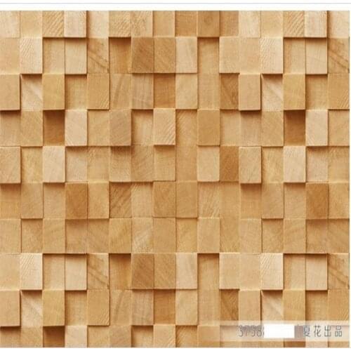 Wellyu Customized large - scale murals 3D wood grain personality wallpaper background wall non - woven wallpaper