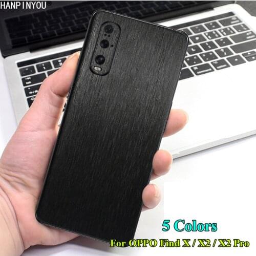For OPPO Find X / X2 / Pro Rear Cover Back Brushed Metal Decal Skin Phone Protective Film Wire Drawing Sticker Guard