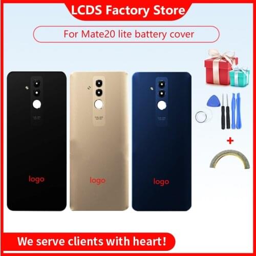 Back Glass Cover For 6.3" Huawei Mate 20 Lite Battery Cover Door Rear Housing Panel Case For Huawei Mate 20 Lite Battery Cover