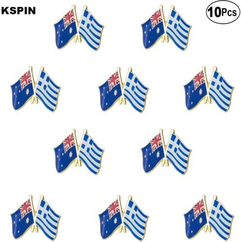 Australia Greece Lapel Pin Flag badge Brooch Pins Badges 10Pcs a Lot