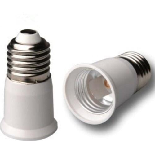 10PCS Universal White PBT E27 to E27 E26 LED Light Base Conversion Lamphead Led Bulbs Adaptor Lamp holder