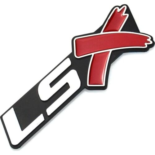 10pcs x LSX Trunk Emblems Badge for Camaro Corvette LS SS Silverado Chrome Red