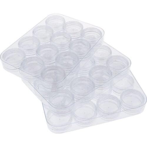 3 Pieces Clear Storage Box with 12 Grids Beads Pill Small Items Container