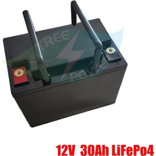 12v 30ah Lifepo4 battery pack BMS 4s for 150w 350w Inverter solar energy LED light Lamp golf cart + charger