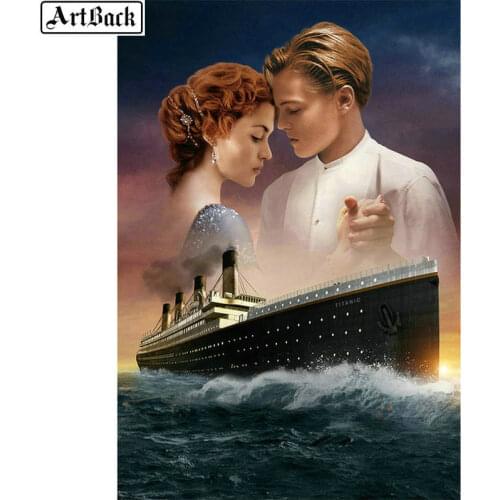 5d diy diamond painting couple cruise ship landscape full square diamond mosaic cross stitch hobby home decoration