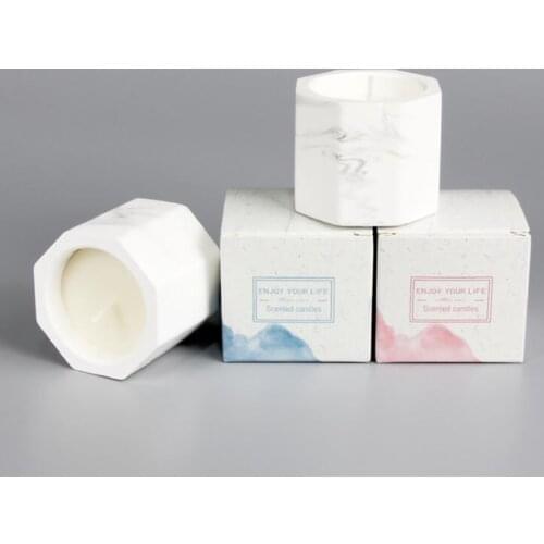 Scented Soy Candles Marble Pattern Relaxing Aromatherapy Candle, 6-8 Hour Burn, Soy Wax Fragrance Essential Oil Candle for Room