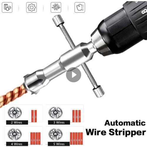 Automatic Wire Stripper Stripper Line Cable Peeling Twisting Connector Electrician Twisted Wire Hand Tool Household Repair Tools