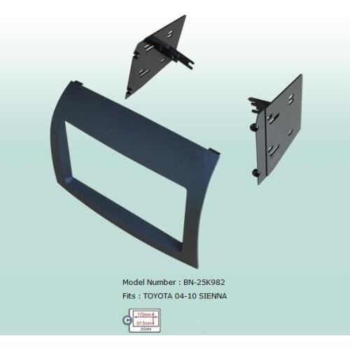 Car Fascias 2 Din Audio Panel Frame Dash Kit For Sienna 2004 2005 2006 2007 2008 2009 2010