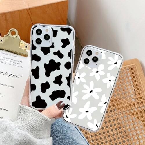 INS Leopard Cow Flower Case For Samsung Galaxy A02 A72 S21 S20 FE S10e S10 Plus Ultra Lite A50 A30S A50s A30 A71 A70 A7 2018 TPU