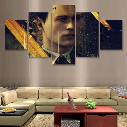 Detroit Become Human Wall Art Painting 5 Pcs Home Decor Painting Decorative Posters Pictures Bedroom Decoration